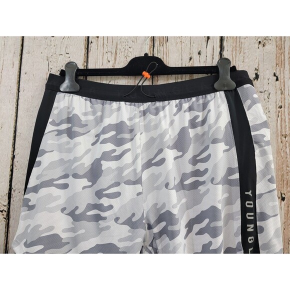 YoungLA XL Legging Shorts Layered Bodybuilding Gym Lifting Pants Workout Stretch - Picture 4 of 11